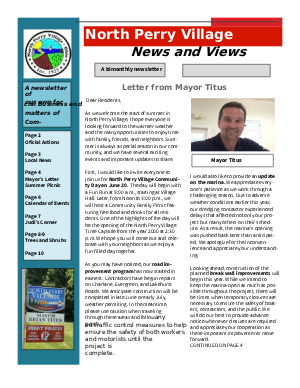 Thumbnail for the NEWSLETTERS page.